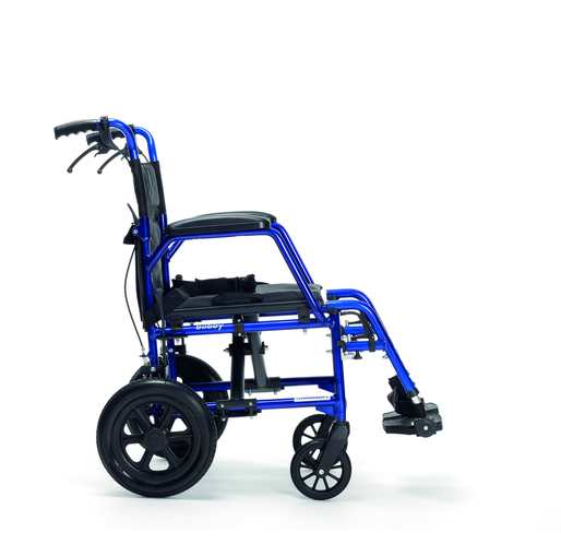 Fauteuil de transfert Bobby de Vermeiren, châssis bleu